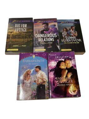 Set Of 5 Harlequin & Silhouette Romance Books Larger Print Mixed Authors PPback